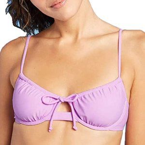 Juniors' Shirred Underwire Bikini Top - Xhilaration™ Lavender M NWT